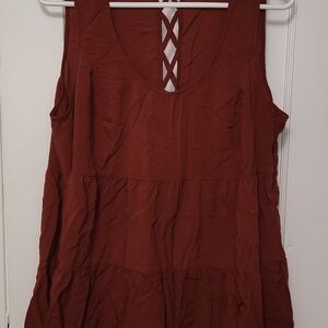 Torrid Deep Red Sleeveless Tank Top